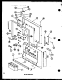 UPPER DOOR PARTS Diagram and Parts List for TD23D P7350026W Amana Refrigerator