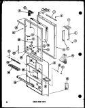 LOWER DOOR PARTS Diagram and Parts List for TD23D P7350026W Amana Refrigerator