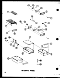 INTERIOR PARTS Diagram and Parts List for TD23D P7350026W Amana Refrigerator