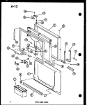 UPPER DOOR PARTS Diagram and Parts List for TC18F-G P7528805W G Amana Refrigerator