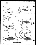 INTERIOR PARTS Diagram and Parts List for TC18F-G P7528805W G Amana Refrigerator