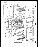 INTERIOR PARTS Diagram and Parts List for TC18F-G P7528805W G Amana Refrigerator