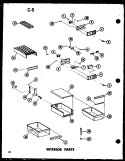 INTERIOR PARTS Diagram and Parts List for TC20FL P7528808W L Amana Refrigerator