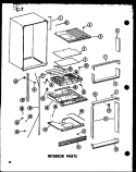 INTERIOR PARTS Diagram and Parts List for TC20FL P7528808W L Amana Refrigerator