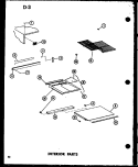 INTERIOR PARTS Diagram and Parts List for TD23FG P7528806W G Amana Refrigerator