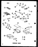 INTERIOR PARTS Diagram and Parts List for TD23FG P7528806W G Amana Refrigerator