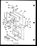 UPPER DOOR PARTS Diagram and Parts List for TLI20F P7528816W Amana Refrigerator