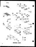 INTERIOR PARTS Diagram and Parts List for TLI20F P7528816W Amana Refrigerator