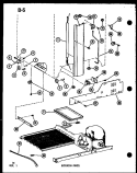 EXTERIOR PARTS Diagram and Parts List for TSC-18E P7456802W Amana Refrigerator
