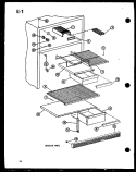 INTERIOR PARTS Diagram and Parts List for TM14G P7565808W Amana Refrigerator
