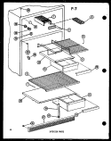 INTERIOR PARTS Diagram and Parts List for TM14G-1-G P7565813W G Amana Refrigerator