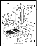 REAR COMPONENTS Diagram and Parts List for TM16G P7553507W Amana Refrigerator