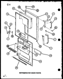 REF DOOR PARTS Diagram and Parts List for TM20G P7553517W Amana Refrigerator