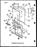 REF DOOR PARTS Diagram and Parts List for TC18G P7651205W Amana Refrigerator