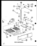 REAR COMPONENTS Diagram and Parts List for TM16G P7651218W Amana Refrigerator