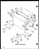 FZ DOOR PARTS Diagram and Parts List for TM18G P7651216W Amana Refrigerator