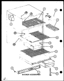 INTERIOR ACCESSORIES Diagram and Parts List for TM18G P7651216W Amana Refrigerator