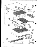 INTERIOR ACCESSORIES Diagram and Parts List for TM20G P7553519W Amana Refrigerator