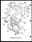 REF DOOR PARTS Diagram and Parts List for TL18H P7711020W Amana Refrigerator