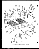 COMPRESSOR COMPARTMENT PARTS Diagram and Parts List for TL18H P7711020W Amana Refrigerator