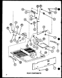 REAR COMPONENTS Diagram and Parts List for TL20H P7711023W Amana Refrigerator
