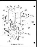 REF DOOR PARTS Diagram and Parts List for TRG16J P7739016W Amana Refrigerator