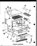 INTERIOR ACCESSORIES Diagram and Parts List for TRG16J P7739016W Amana Refrigerator