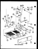 REAR COMPONENTS Diagram and Parts List for TRG16J P7739016W Amana Refrigerator