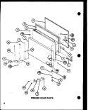 FZ DOOR PARTS Diagram and Parts List for TRG18J P7739017W Amana Refrigerator