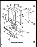 REF DOOR PARTS Diagram and Parts List for TRG18J P7739017W Amana Refrigerator