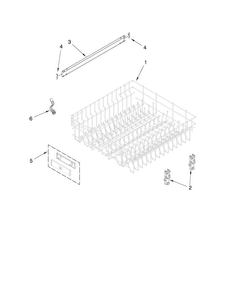 Upper Rack And Track Parts Diagram and Parts List for JDB3000AWB3  Jenn-Air Dishwasher