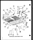 COMPRESSOR COMPARTMENT PARTS Diagram and Parts List for TRG18J P7739017W Amana Refrigerator