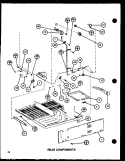 REAR COMPONENTS Diagram and Parts List for TRG18J P7739017W Amana Refrigerator