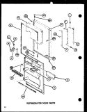REF DOOR PARTS Diagram and Parts List for TRG20J P7739018W Amana Refrigerator