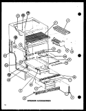 INTERIOR ACCESSORIES Diagram and Parts List for TRG20J P7739018W Amana Refrigerator