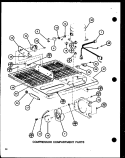 COMPRESSOR COMPARTMENT PARTS Diagram and Parts List for TRG20J P7739018W Amana Refrigerator