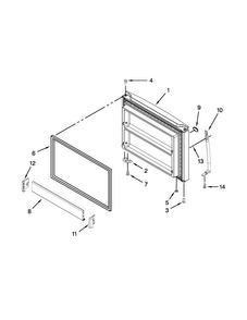 Freezer Door Parts Diagram and Parts List for M9RXDGFYW11  Maytag Refrigerator
