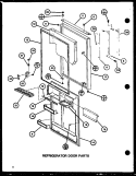 REF DOOR PARTS Diagram and Parts List for TLI18J P7739006W Amana Refrigerator