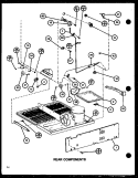 REAR COMPONENTS Diagram and Parts List for TLI18J P7739006W Amana Refrigerator