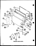 FZ DOOR PARTS Diagram and Parts List for TLI20J P7739012W Amana Refrigerator