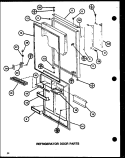 REF DOOR PARTS Diagram and Parts List for TLI20J P7739012W Amana Refrigerator