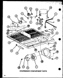 COMPRESSOR COMPARTMENT PARTS Diagram and Parts List for TC18J P7739005W Amana Refrigerator