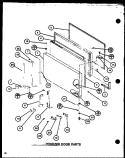 FZ DOOR PARTS Diagram and Parts List for TC20J P7739010W Amana Refrigerator