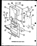 REF DOOR PARTS Diagram and Parts List for TM20J P7739008W Amana Refrigerator