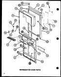 REF DOOR PARTS Diagram and Parts List for TC20J P7739010W Amana Refrigerator