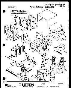Section 1 Diagram and Parts List for 80 52003 Amana Microwave