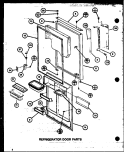 REF DOOR PARTS Diagram and Parts List for TLI18K P7803223W Amana Refrigerator