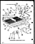 COMPRESSOR COMPARTMENT PARTS Diagram and Parts List for TLI18K P7803223W Amana Refrigerator