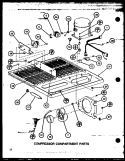 COMPRESSOR COMPARTMENT PARTS Diagram and Parts List for TM18J2 P7791149W Amana Refrigerator