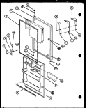 Page 9 Diagram and Parts List for TM18N P1106103W Amana Refrigerator